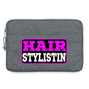 Hairstylistin Friseurin - Laptoptasche 13" - Grau meliert - Vorne