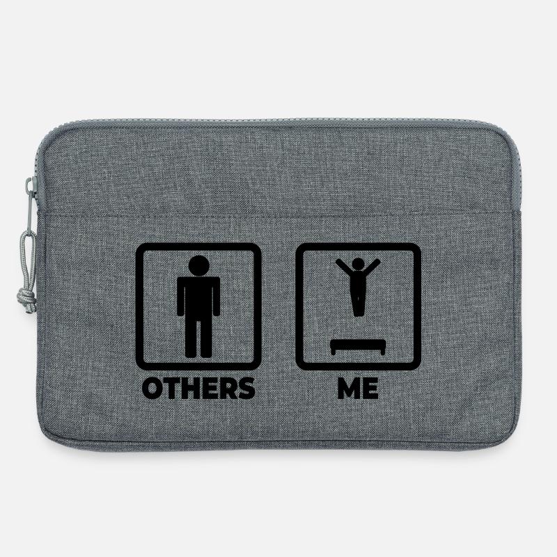 Trampolinspringen Zeitplan - Laptoptasche 13" - Grau meliert