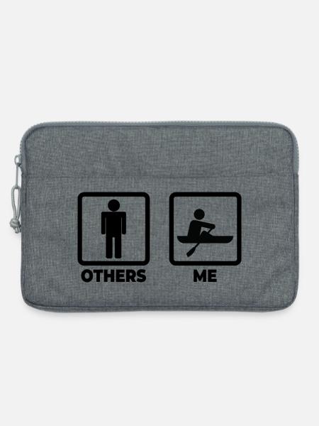 Ich als Ruderer - Laptoptasche 13" - Grau meliert