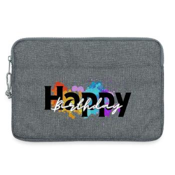 Happy birthday, Congratulations, Birthday - Laptop bag 13" - heather grey - Front