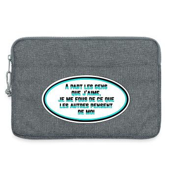 Es ist mir egal, was die Leute von mir denken - Laptoptasche 13" - Grau meliert - Vorne