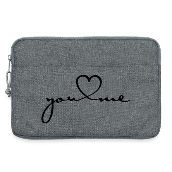 you and me - Laptoptasche 13" - Grau meliert - Vorne