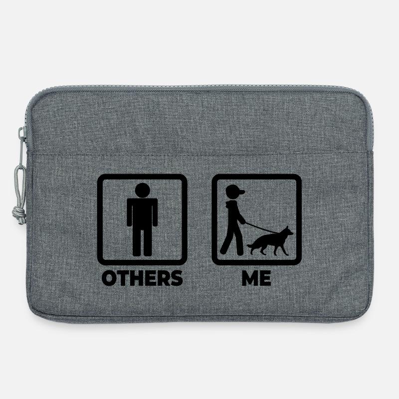Ich als Deutscher Schäferhund Besitzer - Laptoptasche 13" - Grau meliert