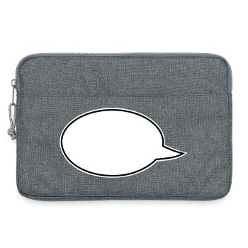 Speech Bubbles Comic Links - Laptop bag 13" - heather grey - Front