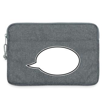 Speech bubble comic right - Laptop bag 13" - heather grey - Front