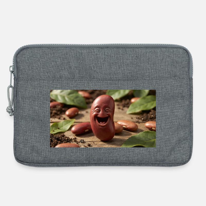 Kicherbohne Lachende Bohne - Laptoptasche 13" - Grau meliert