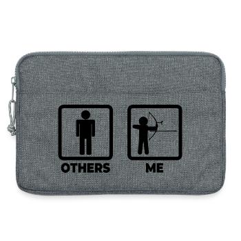 Funny archer - Laptop bag 13" - heather grey - Front