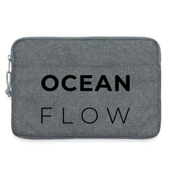 OCEAN FLOW - Minimalist Atlantic Design - Sacoche pour ordinateur portable 13 pouces - gris chiné - Devant