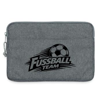 Fussball Team Symbol - Laptoptasche 13" - Grau meliert - Vorne