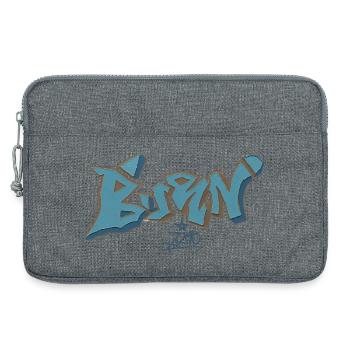 Berlin Graffiti Blue Outline - Laptop bag 13" - heather grey - Front