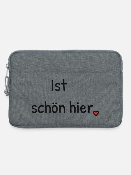 Ist schön hier. – Für helle Tage und Produkte. - Laptoptasche 13" - Grau meliert