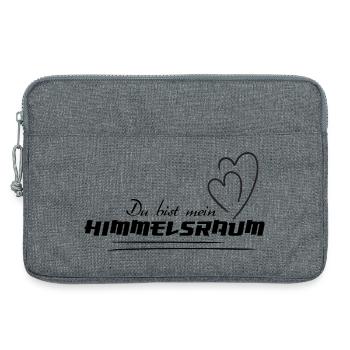 HIMMELSRAUM – Spirituelles Statement Shirt - Laptoptasche 13" - Grau meliert - Vorne