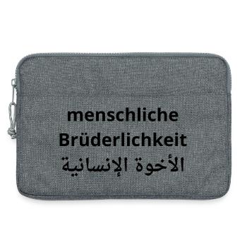 Menschliche Brüderlichkeit - Human Fraternity - Laptoptasche 13" - Grau meliert - Vorne
