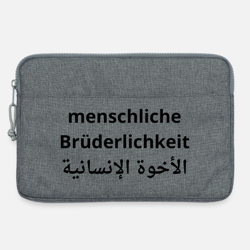 Menschliche Brüderlichkeit - Human Fraternity - Laptoptasche 13" - Grau meliert