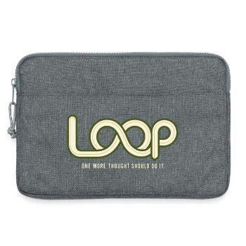 LOOP – One More Thought | Humor about Overthinking - Laptop bag 13" - heather grey - Front