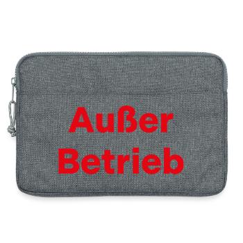 Außer Betrieb - Laptoptasche 13" - Grau meliert - Vorne