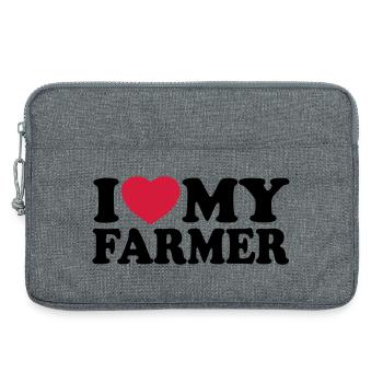 I love my farmer - Sacoche pour ordinateur portable 13 pouces - gris chiné - Devant