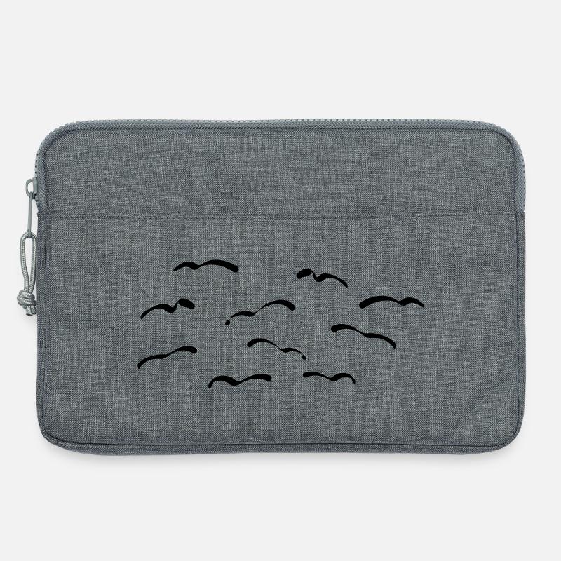 Vögel - Laptoptasche 13" - Grau meliert