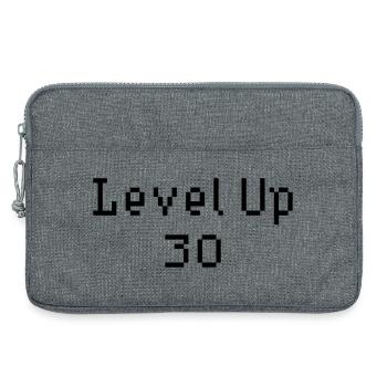 Level Up - 30th Birthday - Laptop bag 13" - heather grey - Front