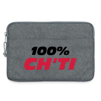 100% Ch'ti - Laptoptasche 13" - Grau meliert - Vorne