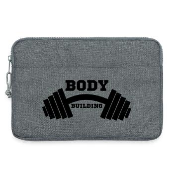 culturiste, musculation,fitness,entraînement,bête - Sacoche pour ordinateur portable 13 pouces - gris chiné - Devant