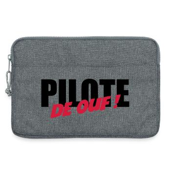 Pilote de ouf ! - Sacoche pour ordinateur portable 13 pouces - gris chiné - Devant