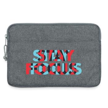 Bleib fokussiert, geometrisches Duo - Laptoptasche 13" - Grau meliert - Vorne