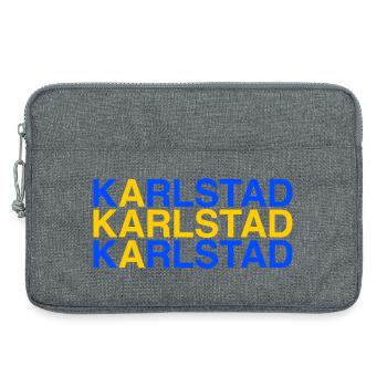 KARLSTAD Suède Suède Drapeau suédois - Sacoche pour ordinateur portable 13 pouces - gris chiné - Devant