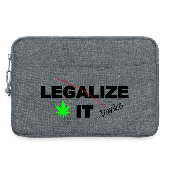 Weed Cannabis Marijuana Legalization - Laptop bag 13" - heather grey - Front