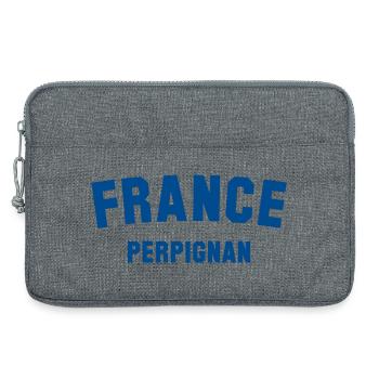 PERPIGNAN, France, France - Sacoche pour ordinateur portable 13 pouces - gris chiné - Devant