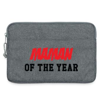 Maman de l'année - Fête des Mères - Sacoche pour ordinateur portable 13 pouces - gris chiné - Devant