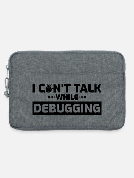 Ich kann beim Debuggen nicht sprechen - Laptoptasche 13" - Grau meliert
