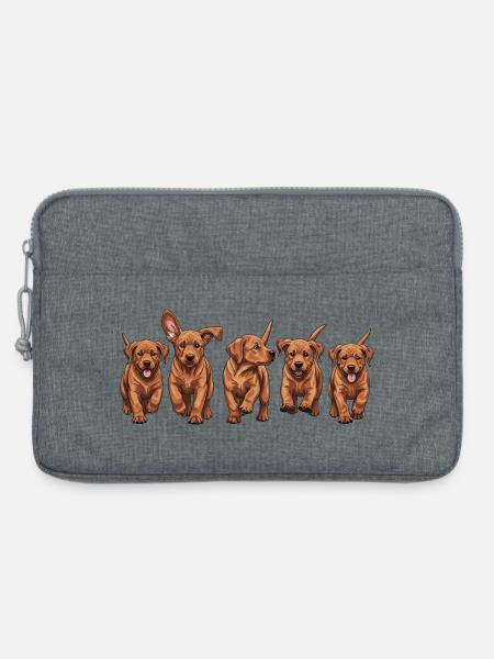 Süße Fox red Labrador Welpen-Reihe - Laptoptasche 13" - Grau meliert