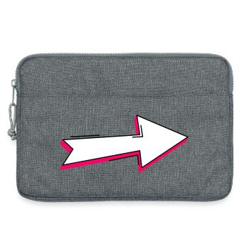 Abstract Neon Arrow Illustration - Laptop bag 13" - heather grey - Front