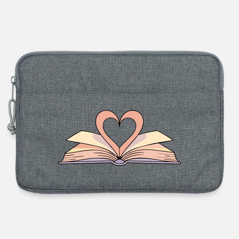 Ich liebe es, Bücher zu lesen - Laptoptasche 13" - Grau meliert