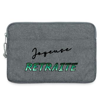 RETRAITE. RETRAITE. RETRAITEE. RETRAITE - Sacoche pour ordinateur portable 13 pouces - gris chiné - Devant