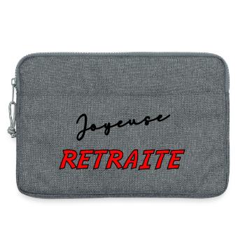 RETRAITE. RETRAITE. RETRAITEE. RETRAITE - Sacoche pour ordinateur portable 13 pouces - gris chiné - Devant
