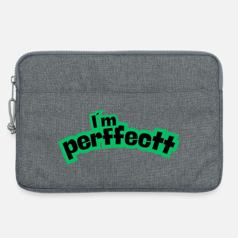 Perfektes Grün - Laptoptasche 13" - Grau meliert