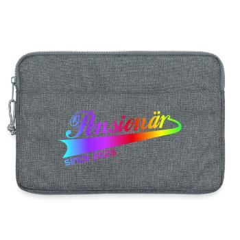 Pensionär 2026 Renten Hoodie, Tasse, Shirt - Laptoptasche 13" - Grau meliert - Vorne