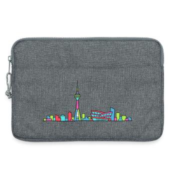 Tour de télévision Skyline de la ville de Stuttgart Art moderne en ligne - Sacoche pour ordinateur portable 13 pouces - gris chiné - Devant