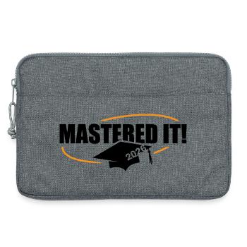 Master 2026 Abschluss Promotion Sponsion - Laptoptasche 13" - Grau meliert - Vorne