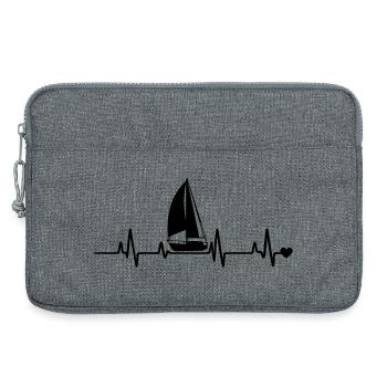 Voilier - Sacoche pour ordinateur portable 13 pouces - gris chiné - Devant