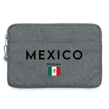 Flag of Mexico, elegant minimalist design - Laptop bag 13" - heather grey - Front