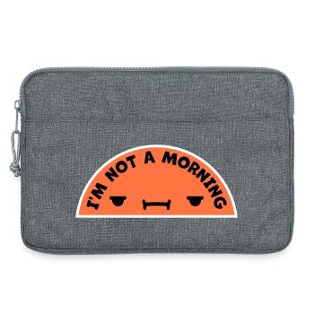I'm Not A Morning Person Lustig Müde Morgenmuffel - Laptoptasche 13" - Grau meliert - Vorne