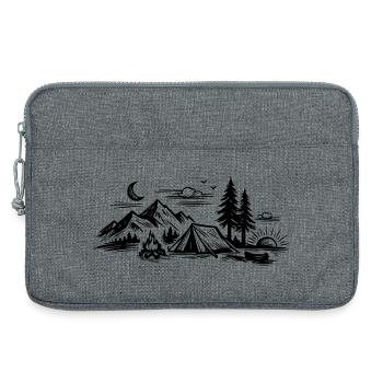 Camping Tent - Laptop bag 13" - heather grey - Front