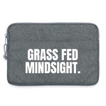 GRASS-FED MINDSET | Carnivore Ancestral Lifestyle - Laptop bag 13" - heather grey - Front