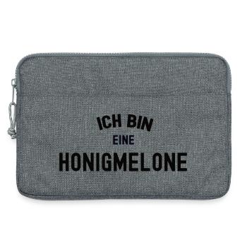 ICH BIN EINE HONIGMELONE Karneval Kostüm Melone - Laptoptasche 13" - Grau meliert - Vorne
