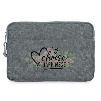 Choisissez des fleurs porte-bonheur - Sacoche pour ordinateur portable 13 pouces - gris chiné - Devant