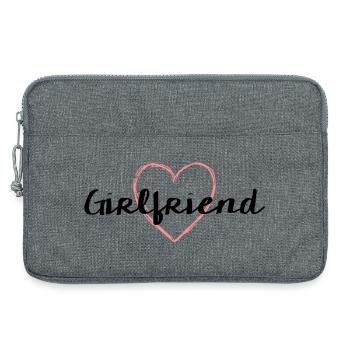 Enterrement de vie de jeune fille coeur - Sacoche pour ordinateur portable 13 pouces - gris chiné - Devant