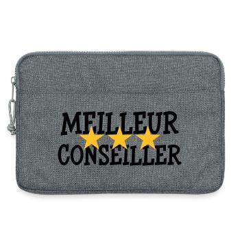 Meilleur Conseiller - Sacoche pour ordinateur portable 13 pouces - gris chiné - Devant